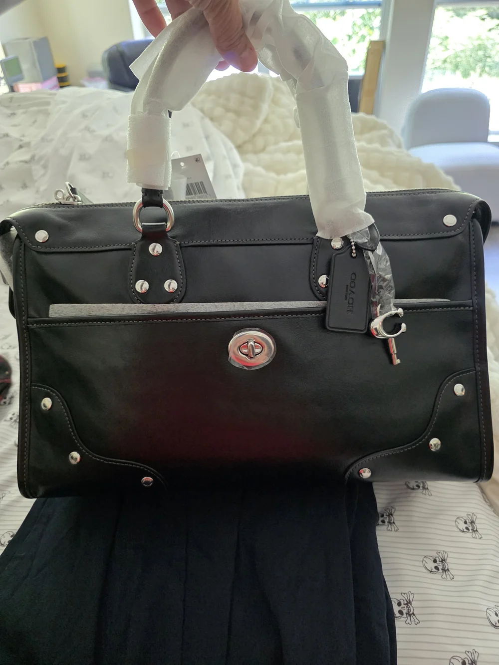 Coach Rhyder Satchel 38 with Silver Hardware